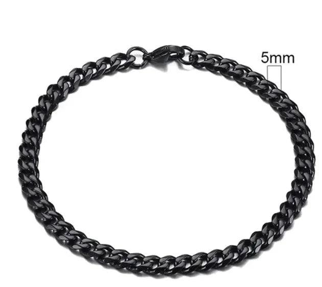 Gold-Tone Stainless Steel Cuban Bracelet 3-11mm