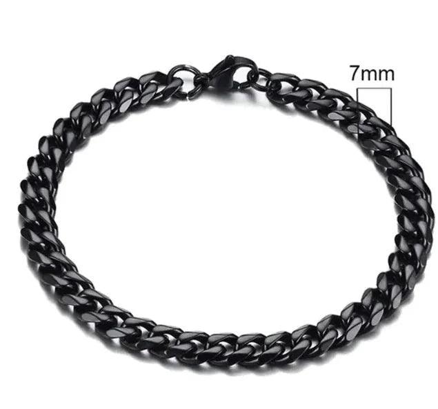 Gold-Tone Stainless Steel Cuban Bracelet 3-11mm