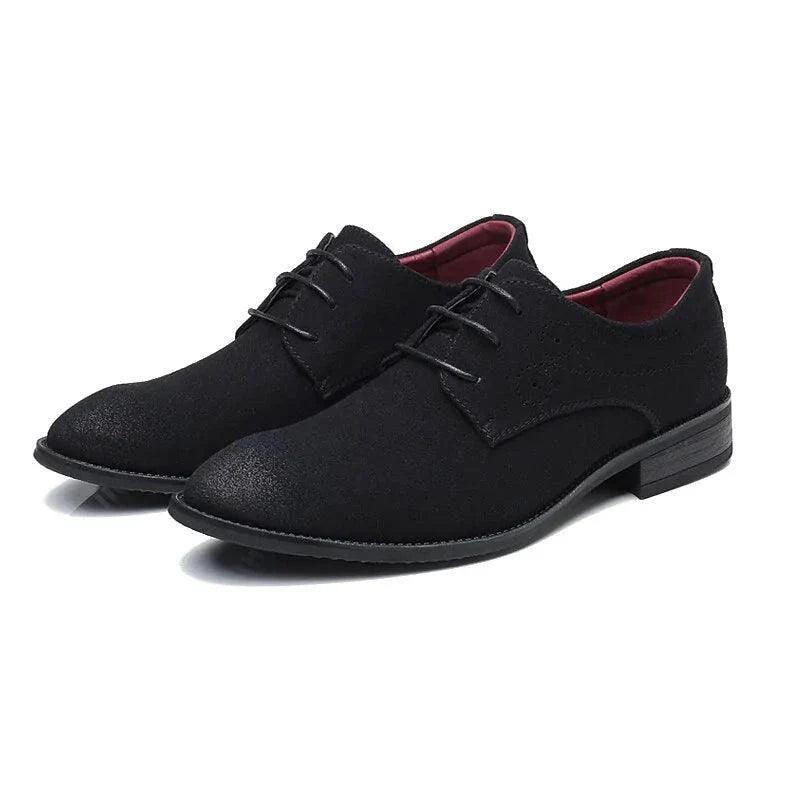 Mandotos Red Pointed Leather Shoes