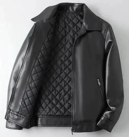Men's Autumn-Winter Leather Sports Jacket