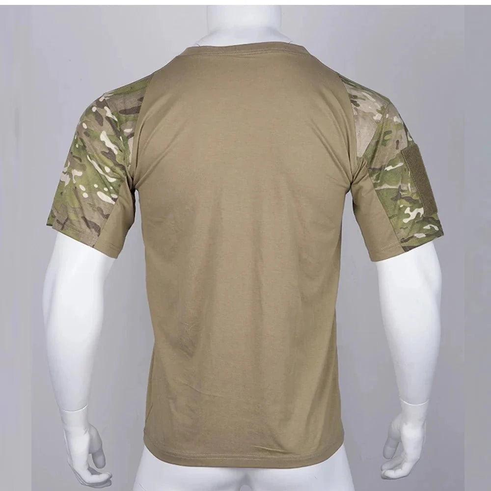 Mens Camouflage Shirts Tees Tactical Combat Shirt Hunting Clothes Tops Workout Clothing Outdoor Breathable Camo T Shirt