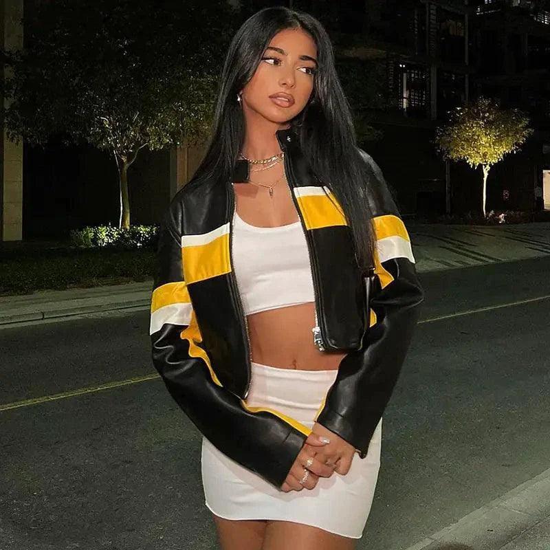 Mosaic Leather Jacket