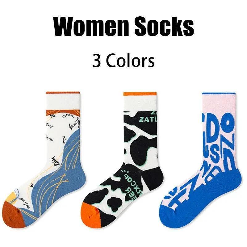 Women's Compression Running Socks - 3 Pairs Athletic Crew Socks