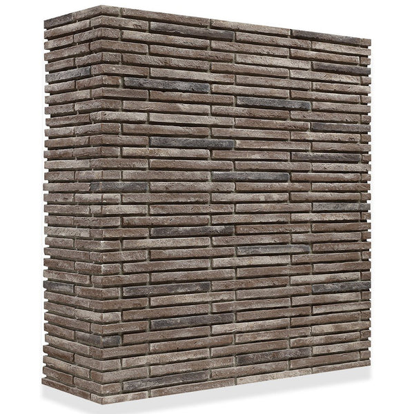 Maxima Chestnut Manufactured Stone Handmade Brick Veneer - Livfloors Collection