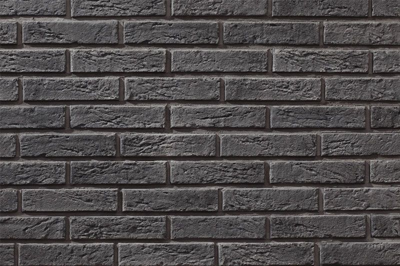 Slimfix Dark Grey Manufactured Stone Handmade Thin Brick Veneer - Livfloors Collection