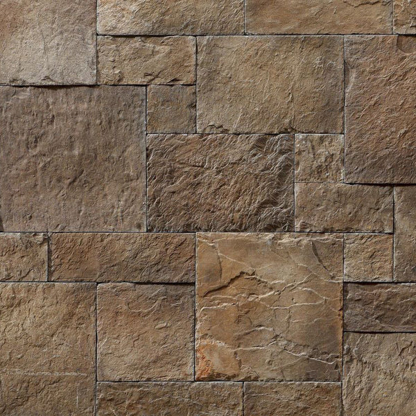 Ashlar Pattern Petra Coffee Manufactured Stone Handmade Veneer - Livfloors Collection