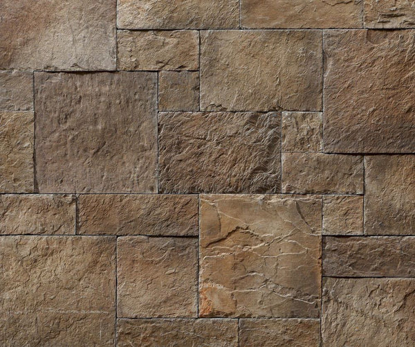 Ashlar Pattern Petra Coffee Manufactured Stone Handmade Veneer - Livfloors Collection