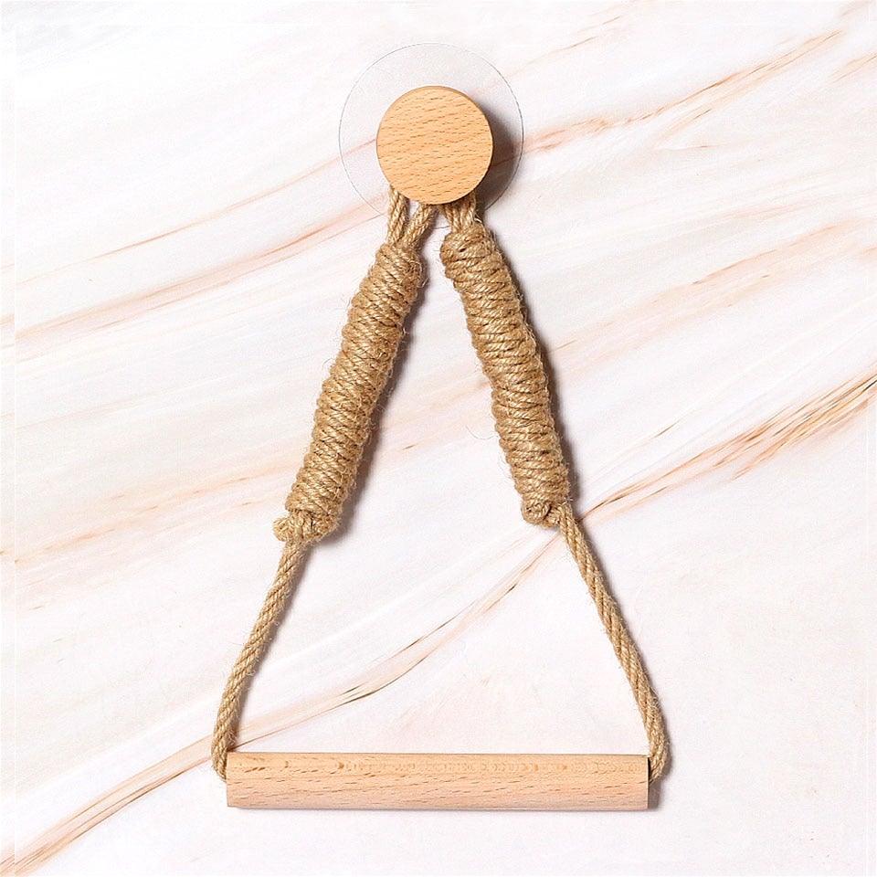 Many Styles Kitchen Roll Napkin Holders Towel Dispenser Accessory Hanging Rope Wooden Toilet Paper Holder For Bathroom Decor Home Toilet Roll Holder Creative Wood Roll Holder Country House Toilet Paper Holder Toilet Bathroom