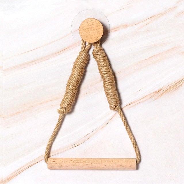 Many Styles Kitchen Roll Napkin Holders Towel Dispenser Accessory Hanging Rope Wooden Toilet Paper Holder For Bathroom Decor Home Toilet Roll Holder Creative Wood Roll Holder Country House Toilet Paper Holder Toilet Bathroom