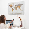 World Map on Canvas - Desert - M (23.6"-39.3") / No frame / No