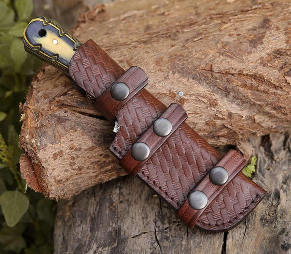 Marauder Damascus Tanto Knife with Pakkawood Handle - Gifts for You 'n Me