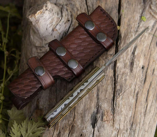 Marauder Damascus Tanto Knife with Pakkawood Handle - Gifts for You 'n Me