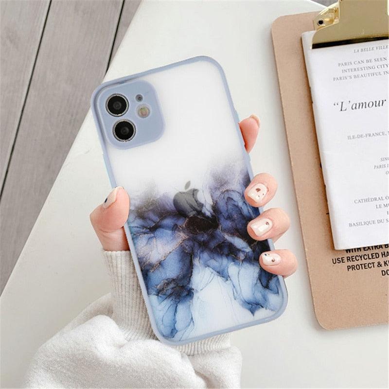 Marble Pattern Aesthetic Silicone Ultra Thin Scratch-Resistant Shockproof Mobile Phone Case For iPhone 11 Case Stylish Soft Camera Protective Cover For iPhone 12 Pro Max Mini XR XS Max X 7 8 Plus Case