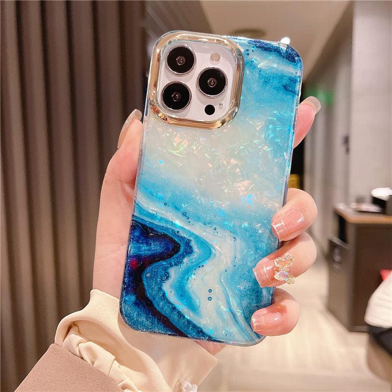 Marble Pattern Slim Shockproof Protective Soft Design for Girls Women Cute Case Cover For iPhone 13 Pro Max Glitter Marble Phone Case For iPhone 12 11 Pro Max XS Max XR Shockproof Cover