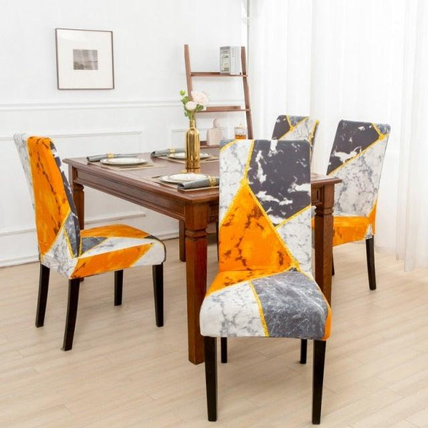 Marble Printed Stretch Chair Cover For Dining Room Office Banquet Chair Protector Elastic Material Armchair Cover  Chair Cover Chair Slipcover Marble Background Texture Parson Chair