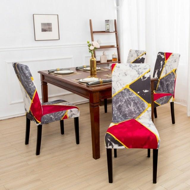 Marble Printed Stretch Chair Cover For Dining Room Office Banquet Chair Protector Elastic Material Armchair Cover  Chair Cover Chair Slipcover Marble Background Texture Parson Chair