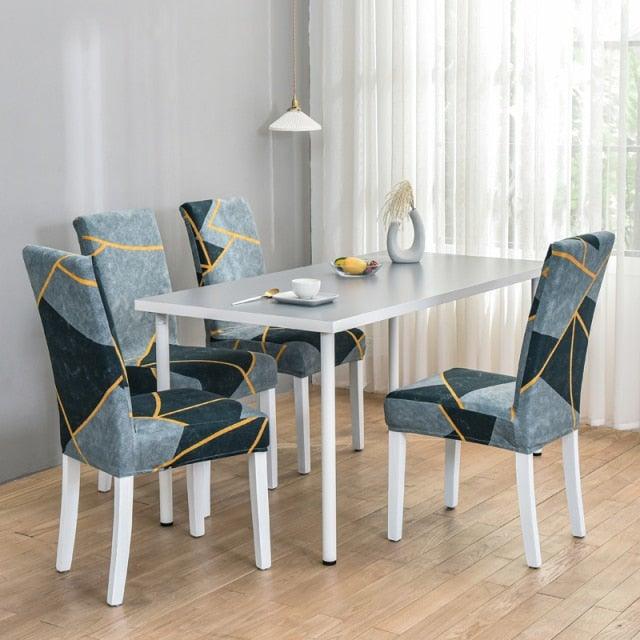 Marble Printed Stretch Chair Cover For Dining Room Office Banquet Chair Protector Elastic Material Armchair Cover  Chair Cover Chair Slipcover Marble Background Texture Parson Chair