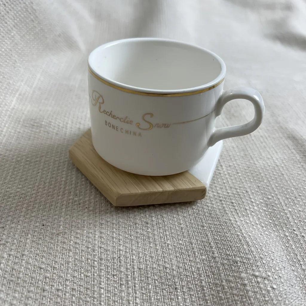 Marble Wood Coasters - Hexagon Tabletop Protectors