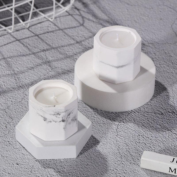 Marbled Plaster Scented Soy Candles Candlestick Aromatherapy For Party Gifts Marbled Plaster Scented Soy Candles Candlestick Aromatherapy Stress Relief Candles For Birthday Wedding Decoration Christmas Handmade