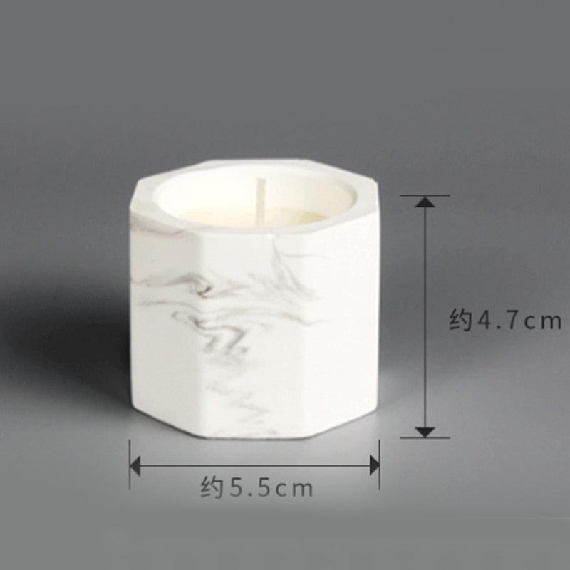 Marbled Plaster Scented Soy Candles Candlestick Aromatherapy For Party Gifts Marbled Plaster Scented Soy Candles Candlestick Aromatherapy Stress Relief Candles For Birthday Wedding Decoration Christmas Handmade