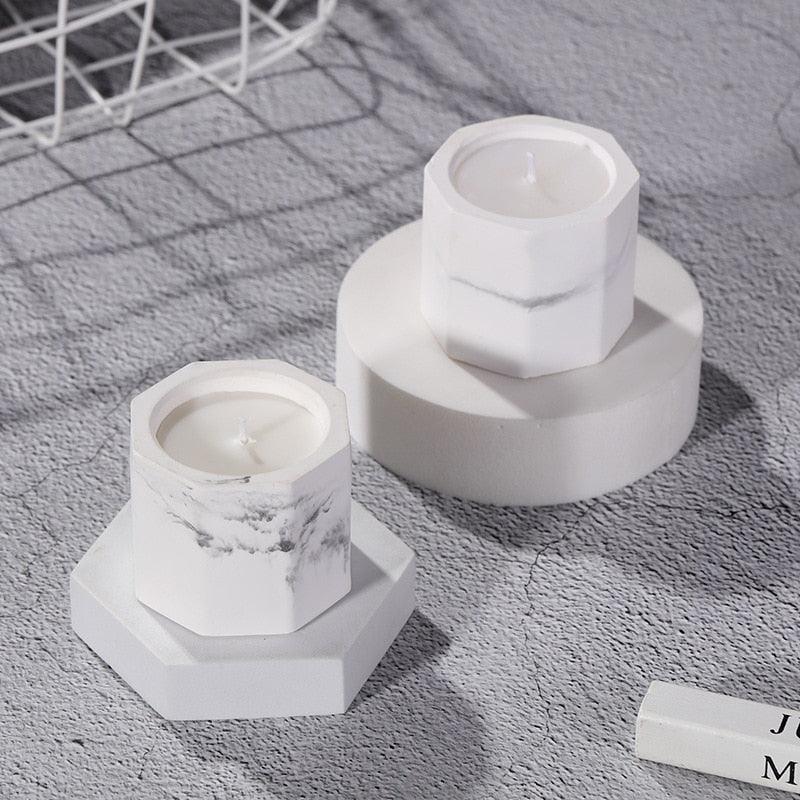 Marbled Plaster Scented Soy Candles Candlestick Aromatherapy For Party Gifts Marbled Plaster Scented Soy Candles Candlestick Aromatherapy Stress Relief Candles For Birthday Wedding Decoration Christmas Handmade