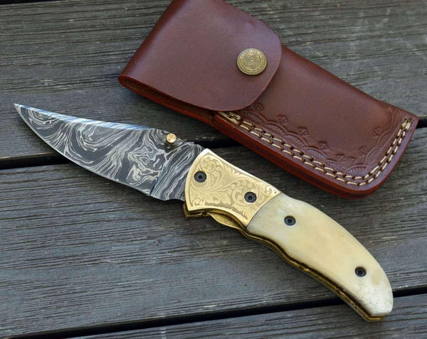 Marshal Gentleman's Folding Knife with Bone Handle - Gifts for You 'n Me