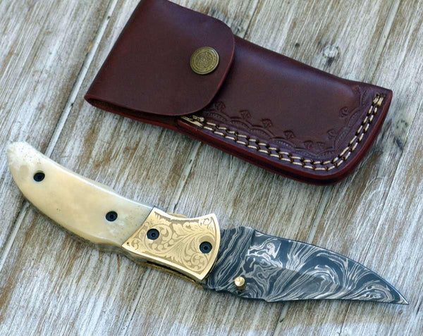 Marshal Gentleman's Folding Knife with Bone Handle - Gifts for You 'n Me