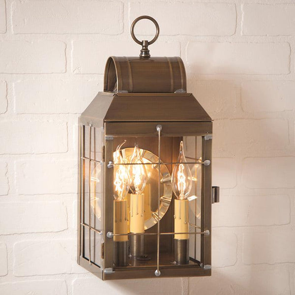 Martha's Wall Lantern in Weathered Brass