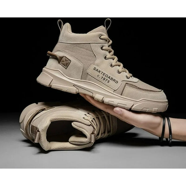 Martin boots men's autumn new style British style workwear boots fashionable men's casual mid top boots