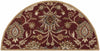 Conesus Red 1061 Hand Tufted Wool Rug - 2' x 4' Half-Circle
