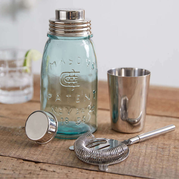 Mason Jar Shaker Bartender Kit