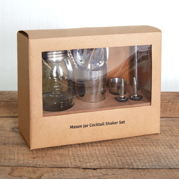 Mason Jar Shaker Bartender Kit
