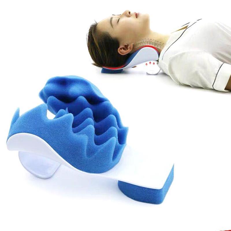 Massage Pillow Support Cervical Pillow Pain Device For Cervical Relax Align Travel Rest Relief Spine Neck Traction Pain Relief and Cervical Spine Alignment Neck and Shoulder Relaxer Cervical Traction Device Neck Stretcher Cervical Spine Alignment