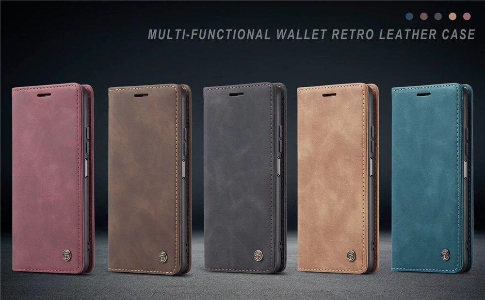 Matte Leather Case for Xiaomi Mi 9T CC9 10T 11T 12T Pro Lite 5G Redmi Note 8 9s 10 11 11S Pro Wallet Flip Cover Poco F3 M3 Pro  Women with Card Holder Kickstand Magnetic Leather Flip Case