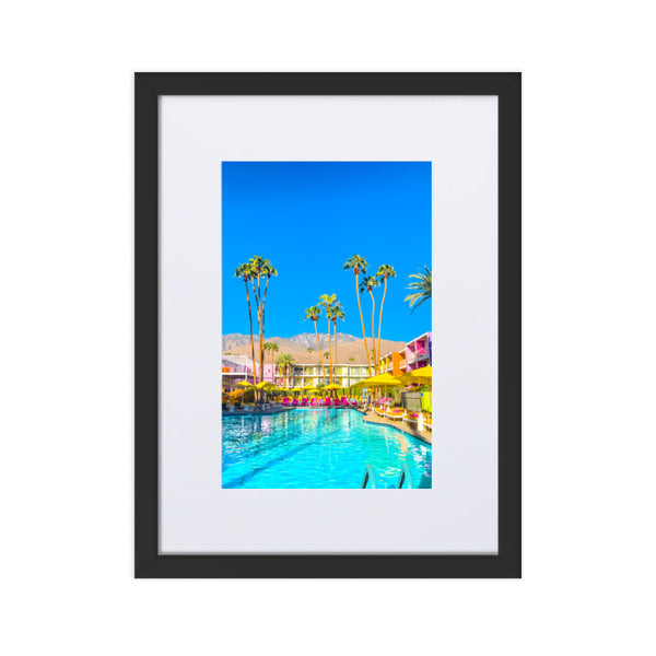 Pool Day Paradiso - Paper Framed Wall Art