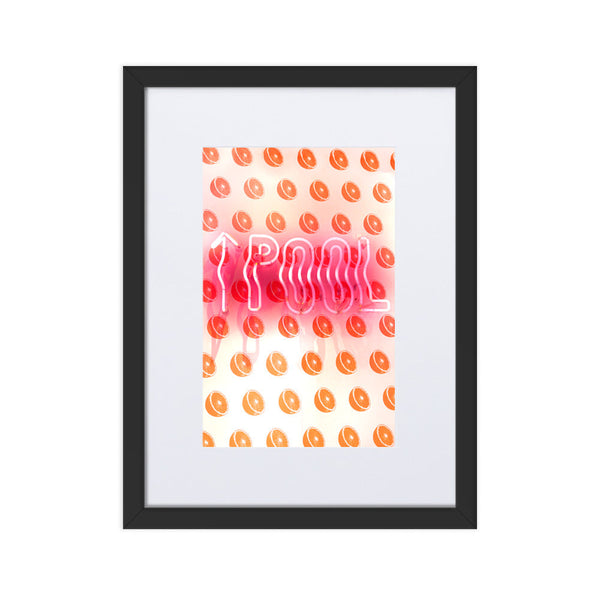 Pool Sign - Paper Framed Wall Art
