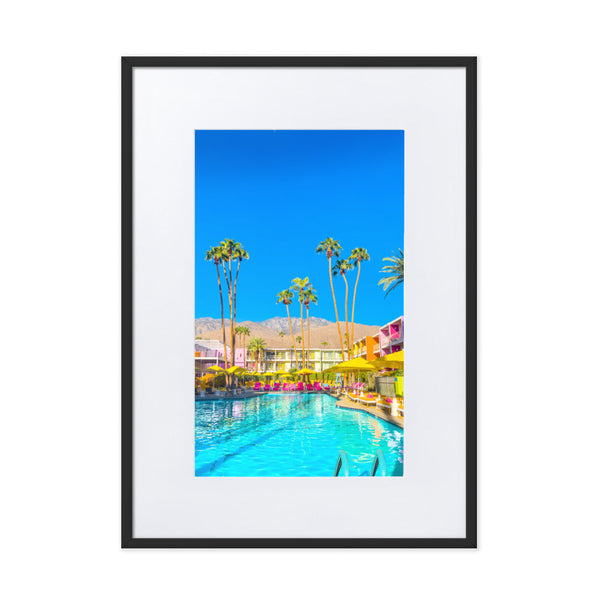 Pool Day Paradiso - Paper Framed Wall Art