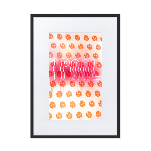 Pool Sign - Paper Framed Wall Art