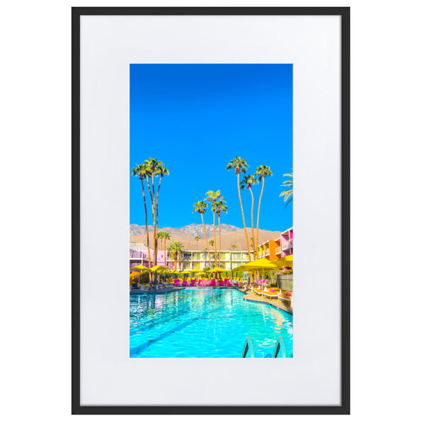Pool Day Paradiso - Paper Framed Wall Art