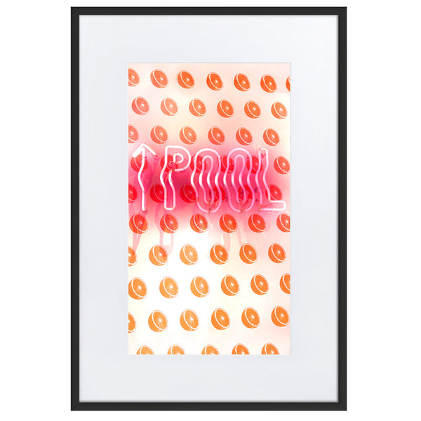 Pool Sign - Paper Framed Wall Art
