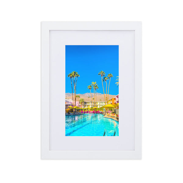 Pool Day Paradiso - Paper Framed Wall Art