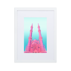 Pink Dwelling - Paper Framed Wall Art
