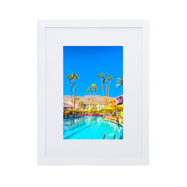 Pool Day Paradiso - Paper Framed Wall Art