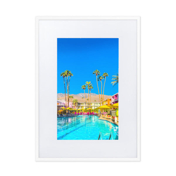Pool Day Paradiso - Paper Framed Wall Art