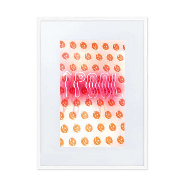 Pool Sign - Paper Framed Wall Art