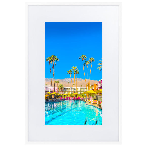 Pool Day Paradiso - Paper Framed Wall Art