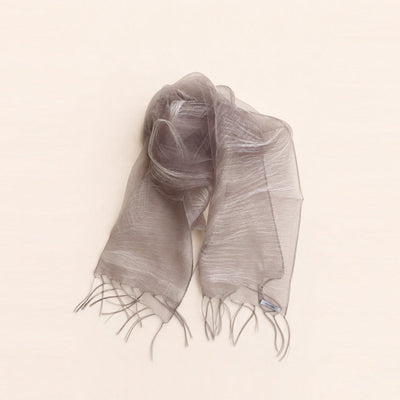 Mauve Gray Mulberry Silk Scarf