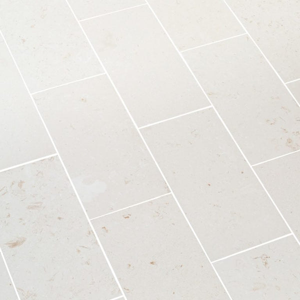 Mayra White Limestone Brushed Floor and Wall Tile-Large Format - Livfloors Collection