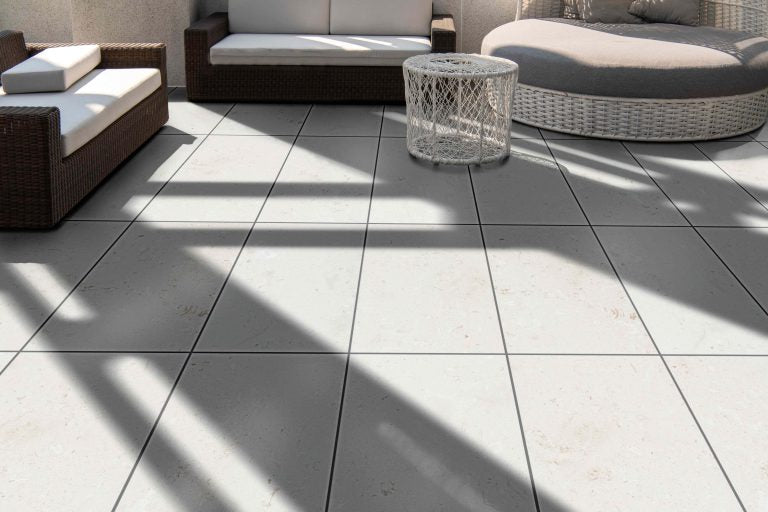 Mayra White Limestone Brushed Floor and Wall Tile 24