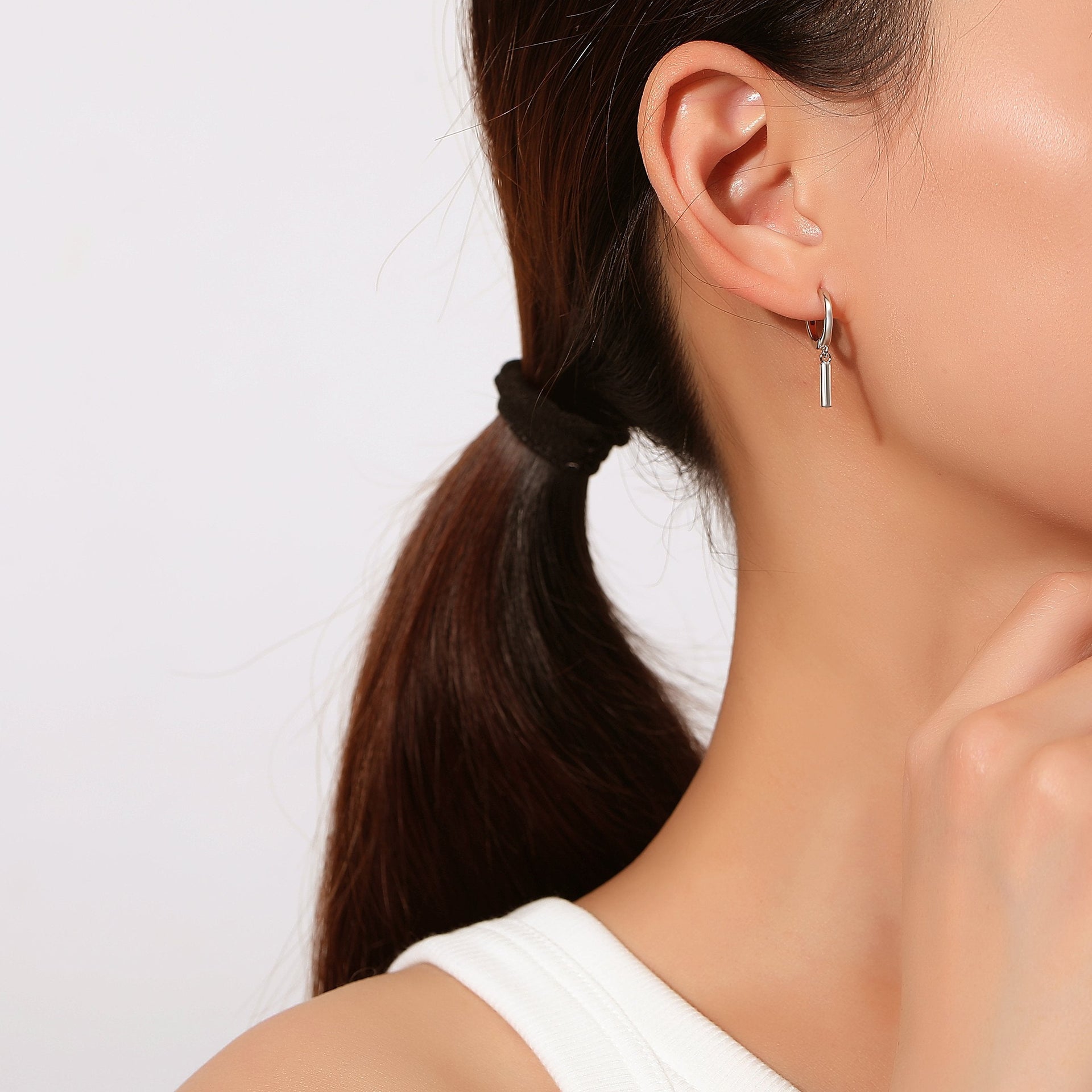 Dangle Bar Hoop Earrings